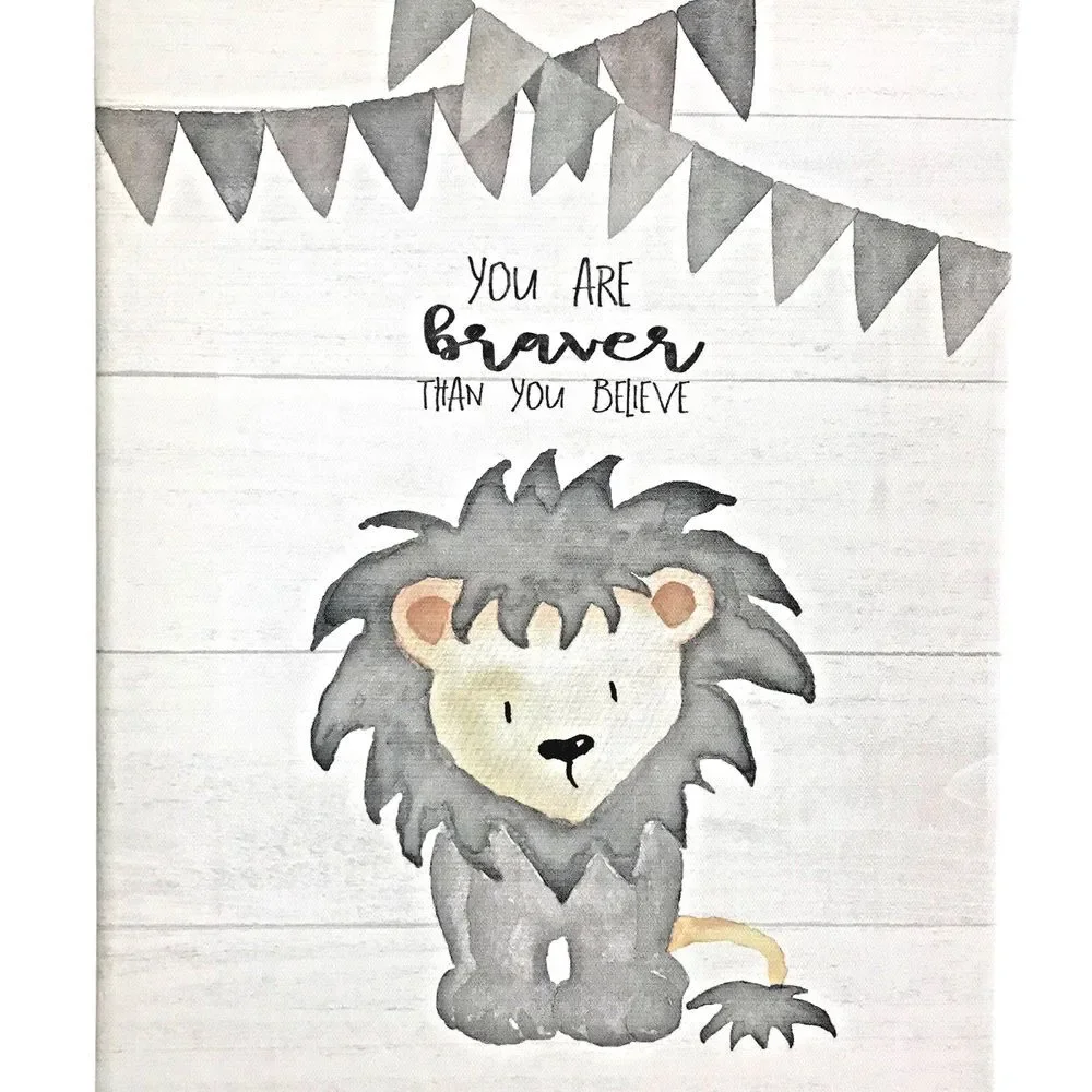Baby Safari Animals Canvas Wall Art - Nursery Decor‎ - Set of 2/11 X 14 in